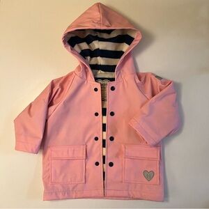 Classic Pink with Navy Stripe Lining Splash Jacket 18/24 months